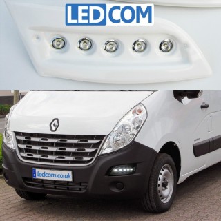 Pod Light Kit Daytime Running Lights DRL Renault Master 2010 to 2019 for painting